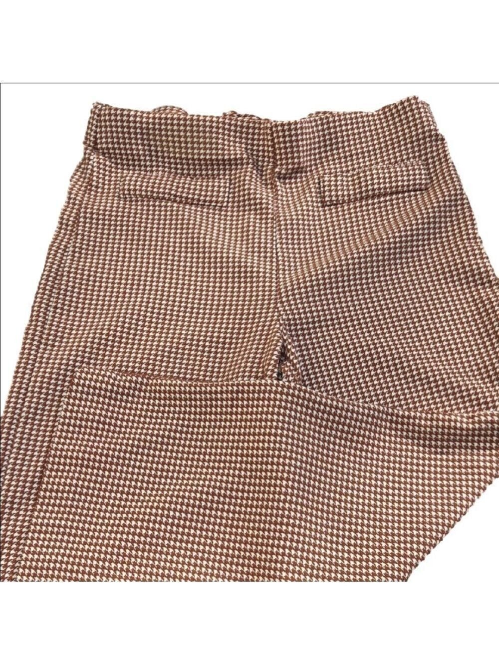 Jules & Leopold Brown Houndstooth Checkered Chinos - Picture 4 of 7